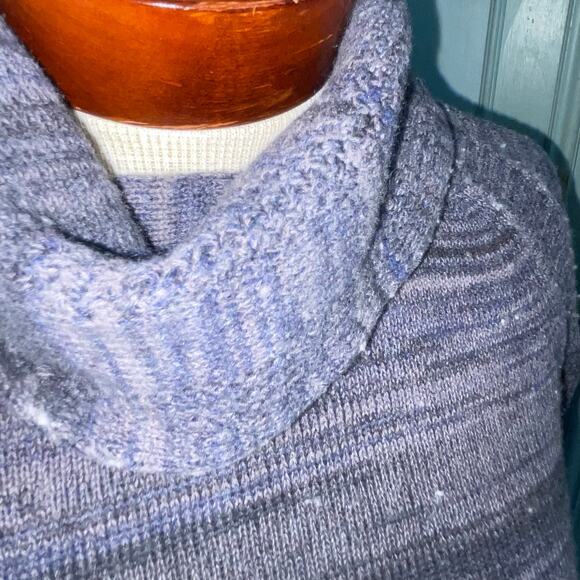 Prana Gray Cowl Neck Sweater Dress Womens Medium Casual Indie Winter Cozy - Picture 4 of 8